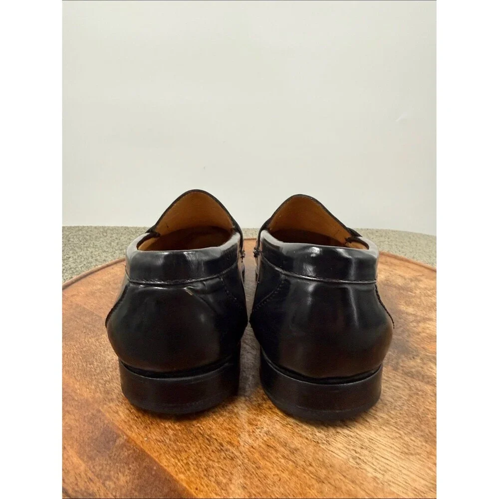 Bass Shoes Mens 10 EE Harrison II Blark Leather Tassel Loafers